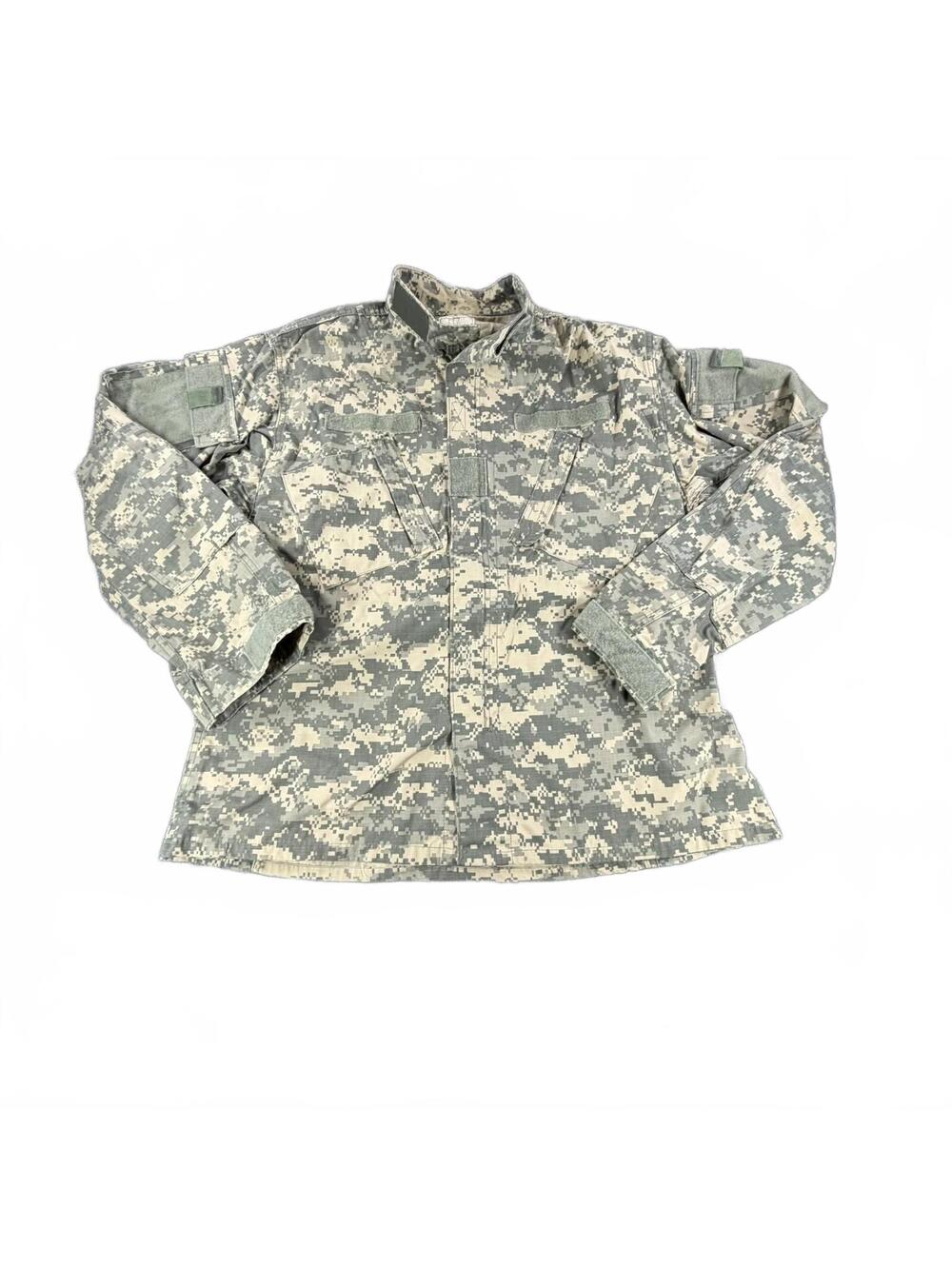 U.S. Army ACU Digital Camouflage Cotton Military Combat Jacket Size Large Long